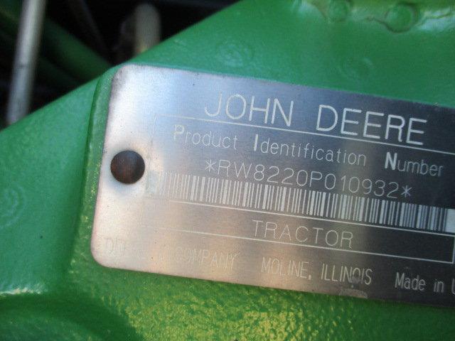 1213 8220 JOHN DEERE '03 C/A MFD PS W/DUALS 18.4R46/DUALS 8799HRS S/N:RW8220P010932