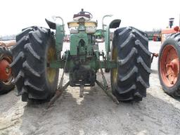 1497 4020 JOHN DEERE OPEN TRACTOR 23.1-30 5194HRS SALVAGE ROW, CLUTCH OUT, TRACTOR RUNS S/N:SNT213R1