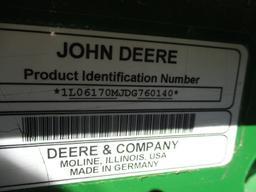 1652 6170M JOHN DEERE '13 C/A MFD PQ W/LHR 480/80R42 4851HRS S/N:1L06150MJDG760140