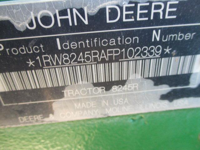 1997 8245R JOHN DEERE '15 C/A MFD PS 480/80R50 2937HRS S/N:1RW8245RAFP102339