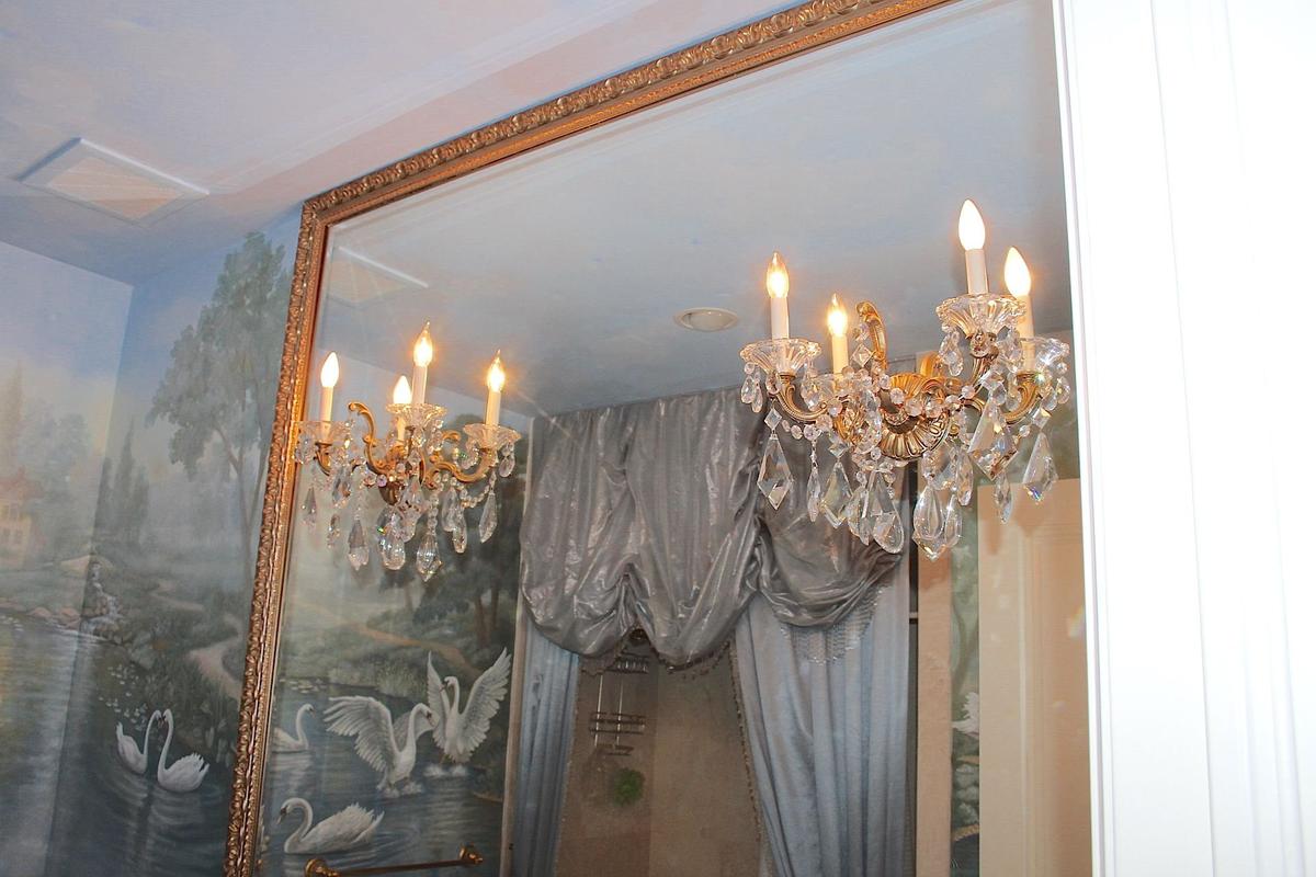 (1) PAIR  CRYSTAL  SCONCES