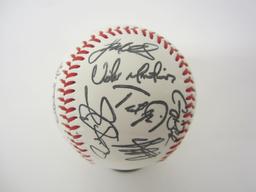 2003 Cleveland Indians Jim Thome Omar Vizquel Jake Westbrook facsimile TEAM signed baseball