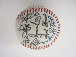 2003 Cleveland Indians Jim Thome Omar Vizquel Jake Westbrook facsimile TEAM signed baseball