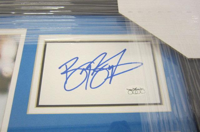 Barry Sanders Detroit Lions signed framed Cut Signature with 8x10 photo JSA Holo Coa