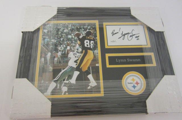 Lynn Swann Pittsburgh Steelers signed framed matted index card JSA COA