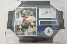 Troy Aikman Dallas Cowboys signed autographed framed cut signature JSA Holo Coa