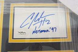 Charles Woodson Michigan Wolverines signed autographed framed cut signature JSA Holo Coa