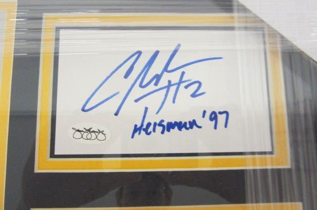 Charles Woodson Michigan Wolverines signed autographed framed cut signature JSA Holo Coa