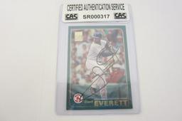 Carl Everett Boston Red Sox signed autographed card CAS COA