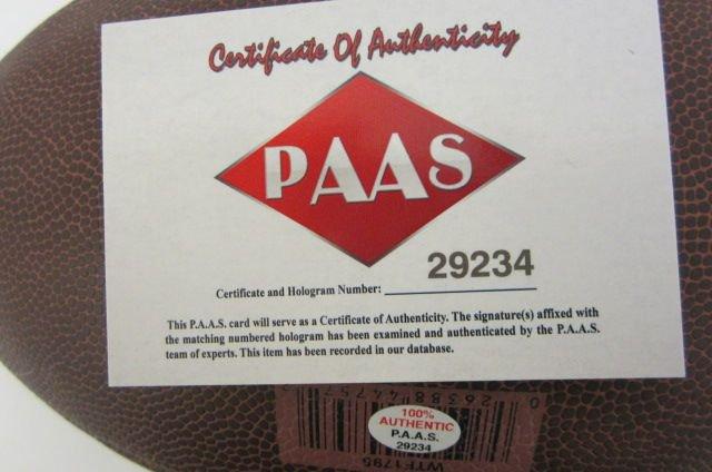 Jerry Rice San Francisco 49ers signed autographed football PAAS Coa