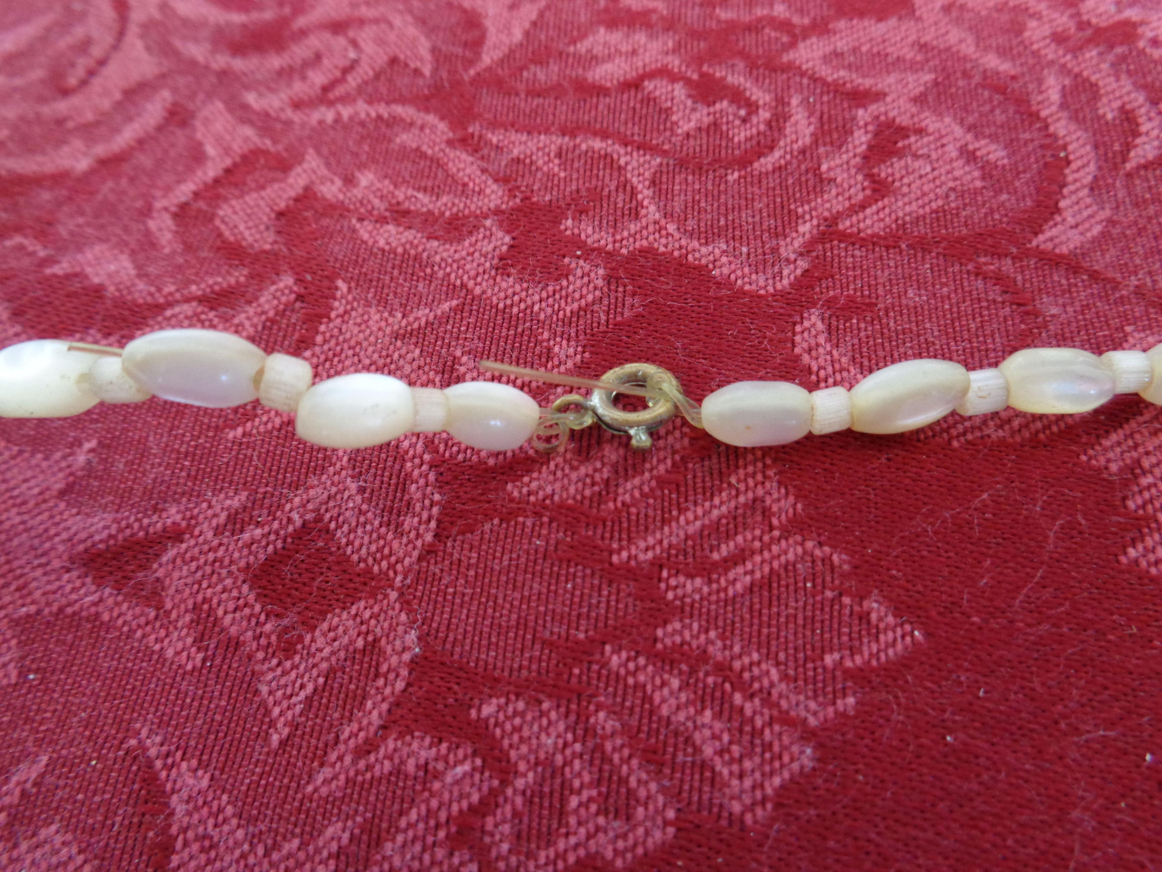 Multi Sized Pearls on Hand Made Necklace - Good Condition