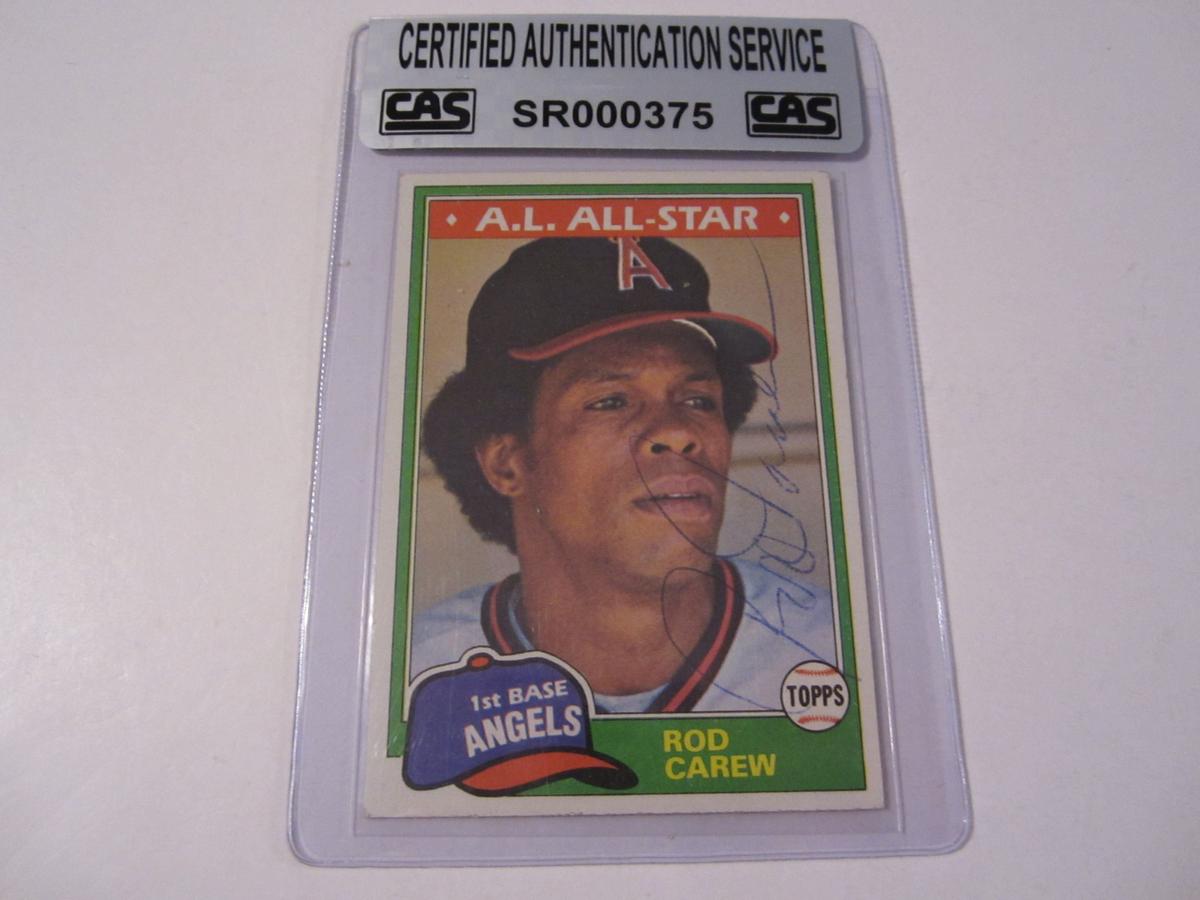 Rod Carew Anaheim Angels signed autographed card CAS COA