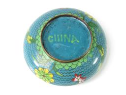 Vintage Chines Cloisonne Enameled Copper  Ashtray