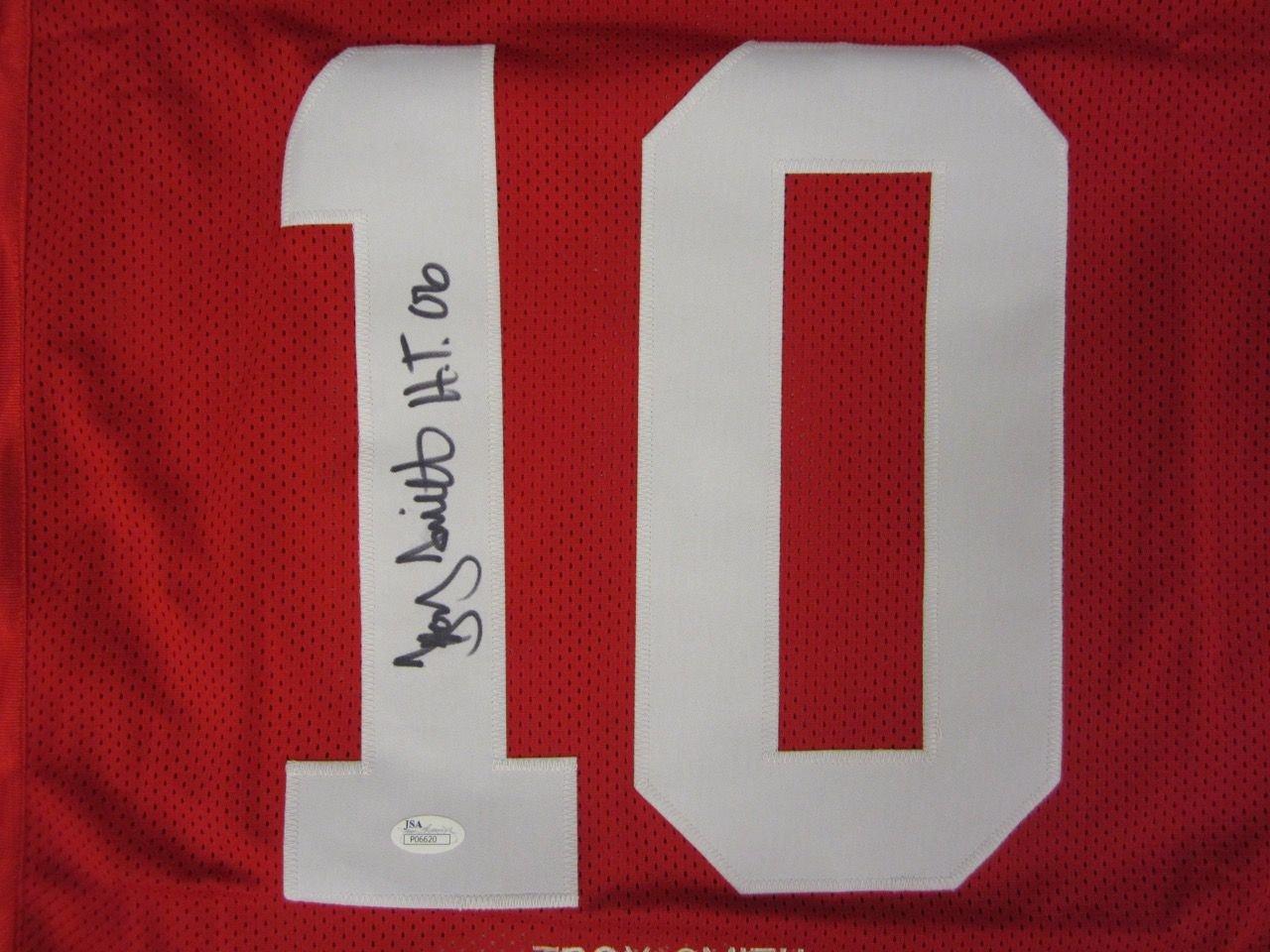 Troy Smith Ohio State Buckeyes Hand Signed Autographed Jersey JSA Certified.