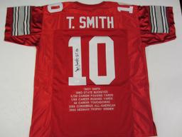 Troy Smith Ohio State Buckeyes Hand Signed Autographed Jersey JSA Certified.