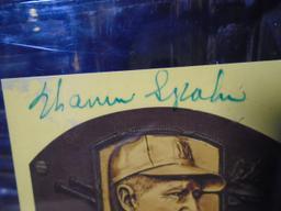 Warren Spahn Autographed Hall of Fame Plaque Card.