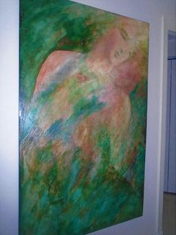 Large oil painting on canvas.