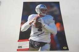 Derek Carr, Oakland Raiders signed autographed 11x14 Photo CAS COA