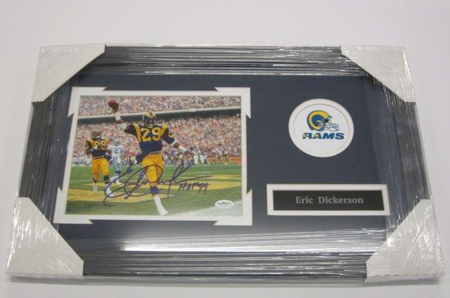 Eric Dickerson St. Louis Rams signed autographed Framed 8x10 Photo Certified Coa