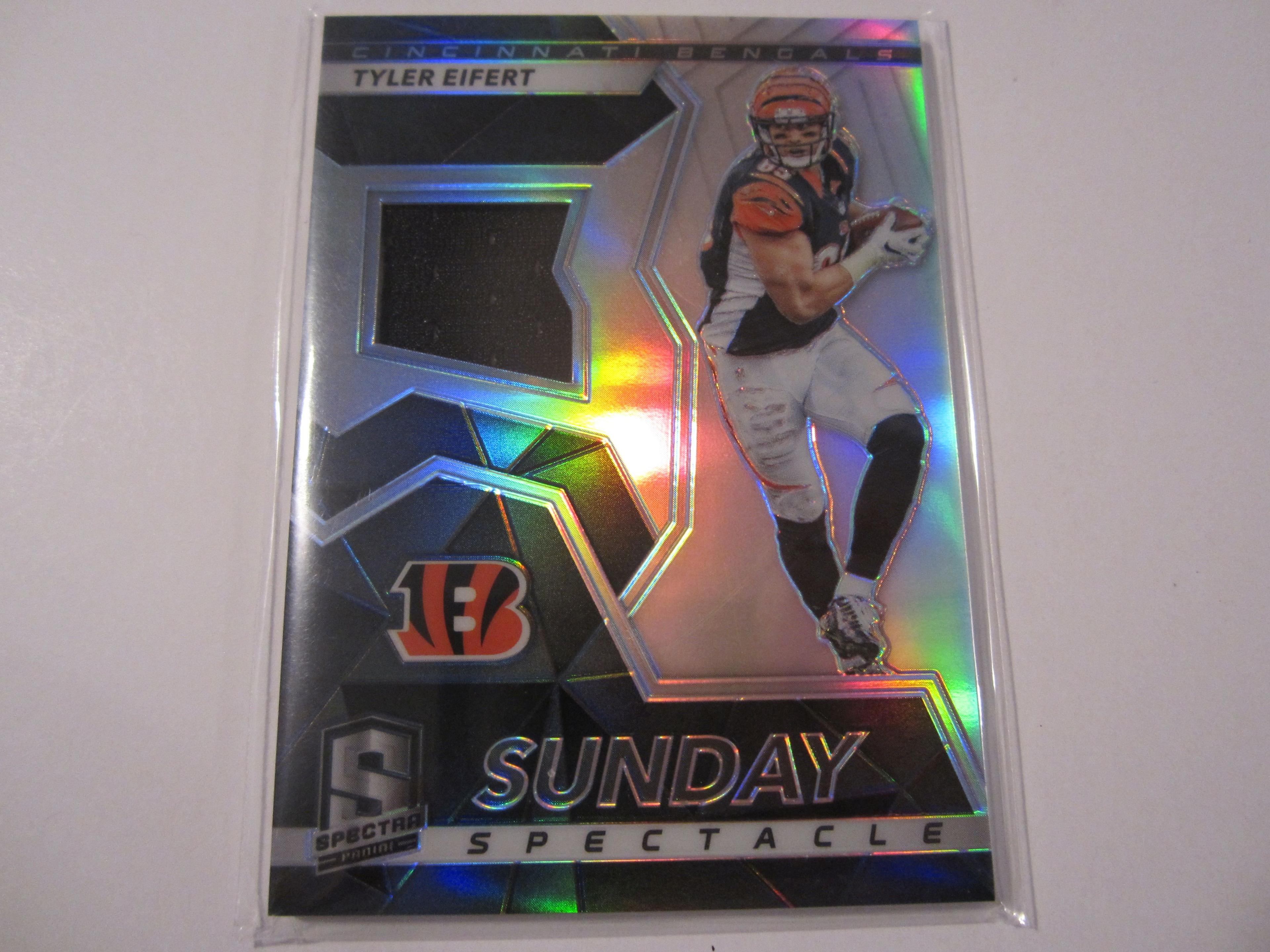 Tyler Eifert, Cincinnati Bengals piece of game worn jersey card /199.