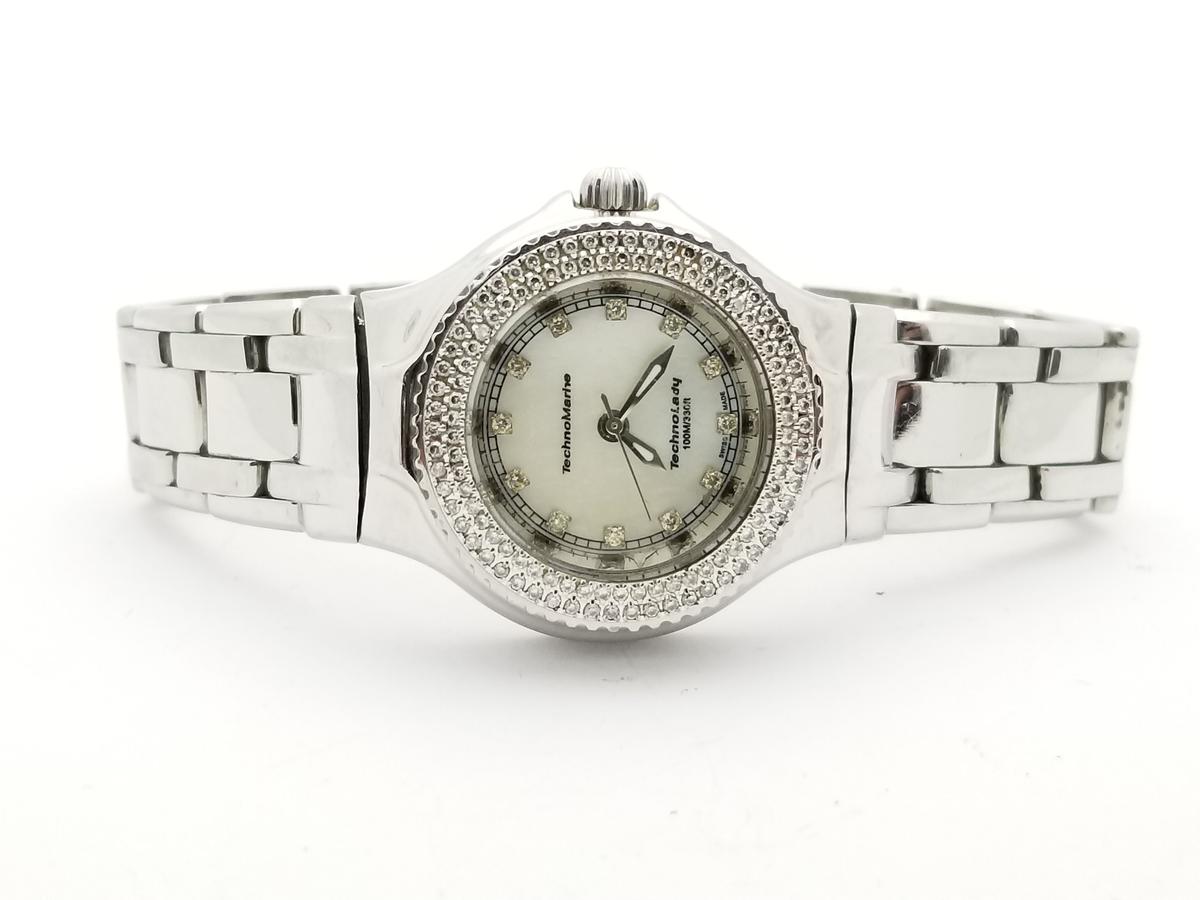 Womens TechnoMarine Technolady 100m Diamond Bezel & Diamond Dial Watch