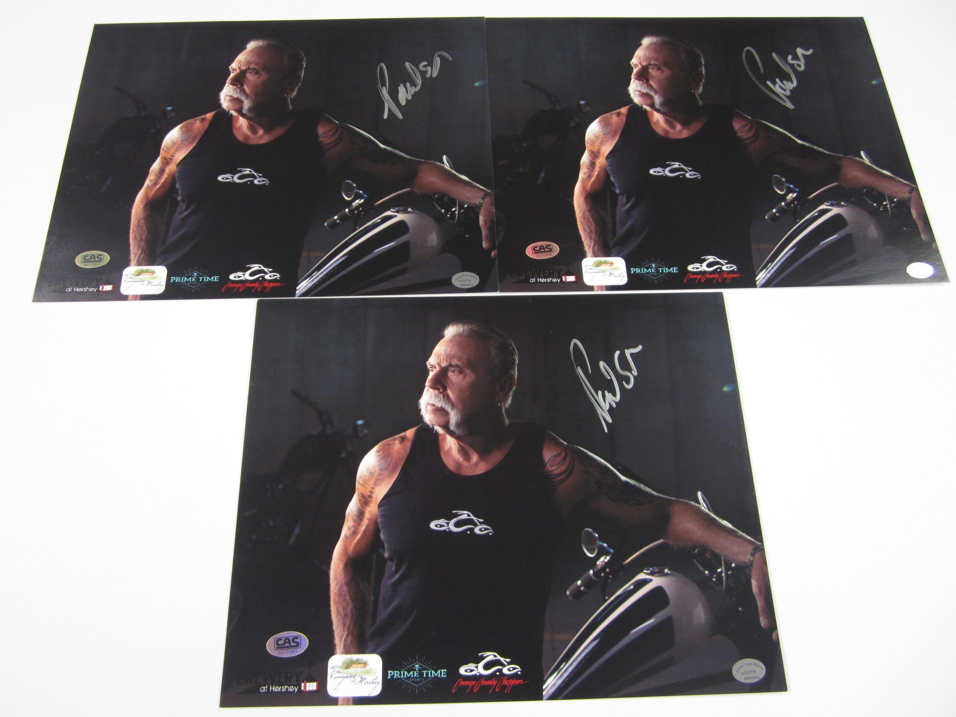 Paul Teutul Jr signed autographed Lot Of 3 8x10 photos Certified COA