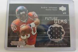 Andre Johnson Houston Texans Piece of Game Used Jersey Card