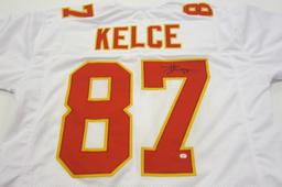 Travis Kelce Kansas City Chiefs signed autographed football jersey Certified COA