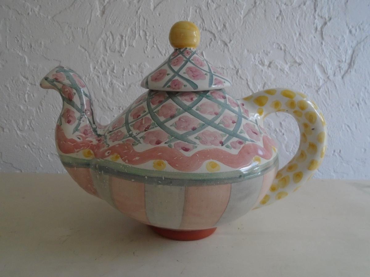 MacKenzie Childs Teapot.