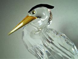 Swarovski crystal Silver Heron figurine.
