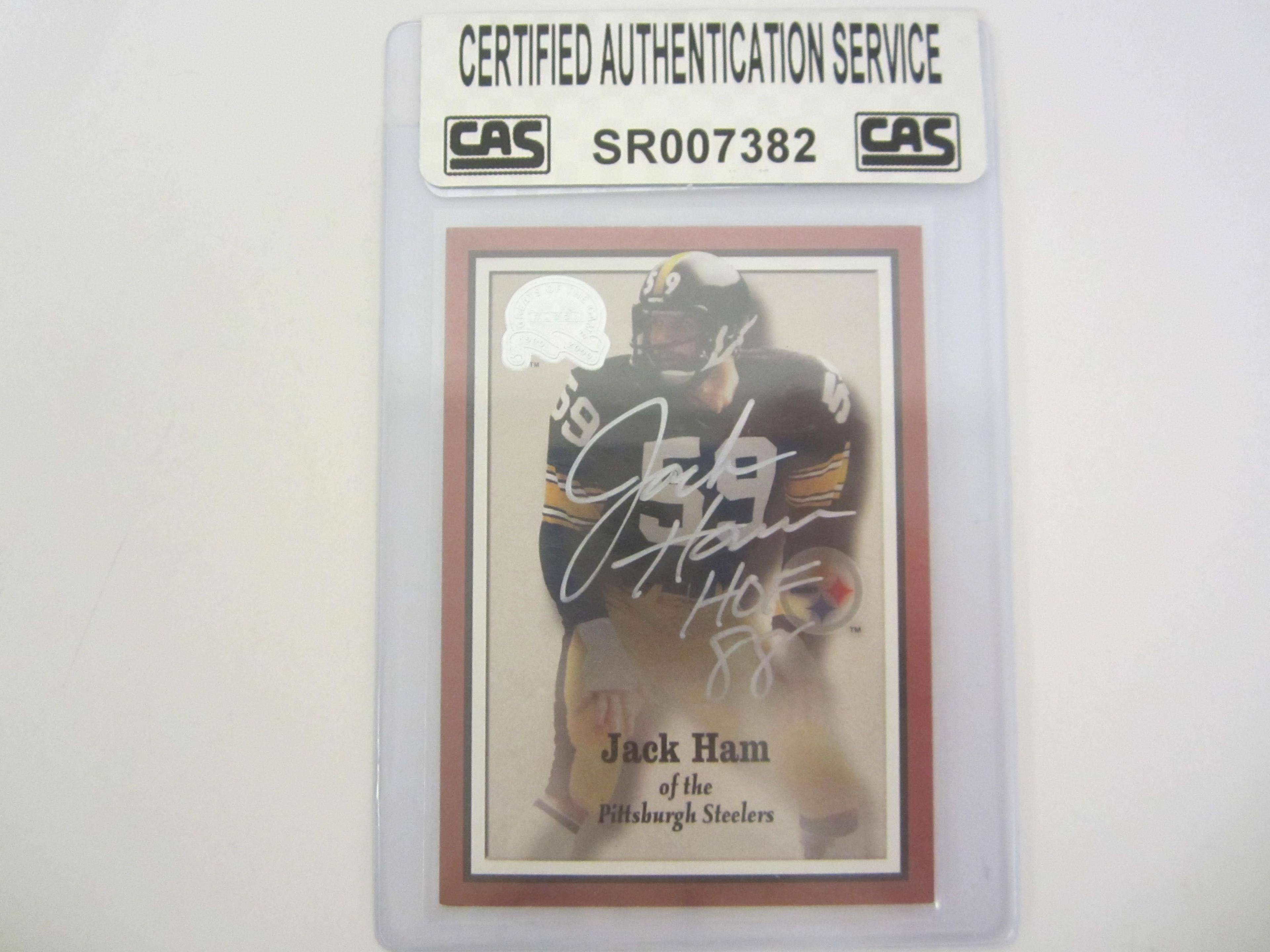 Jack Ham Pittsburgh SteelersÂ signed autographed Greats of the GameÂ Trading CardÂ Certified COA