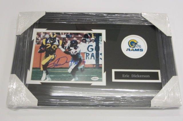 Eric Dickerson St Louis Rams signed autographed framed 8x10 photo Certified COA