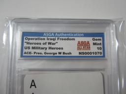 OPERATION IRAQI FREEDOM PRESIDENT GEORGE W BUSH HEROES OF WAR GEM MINT 10