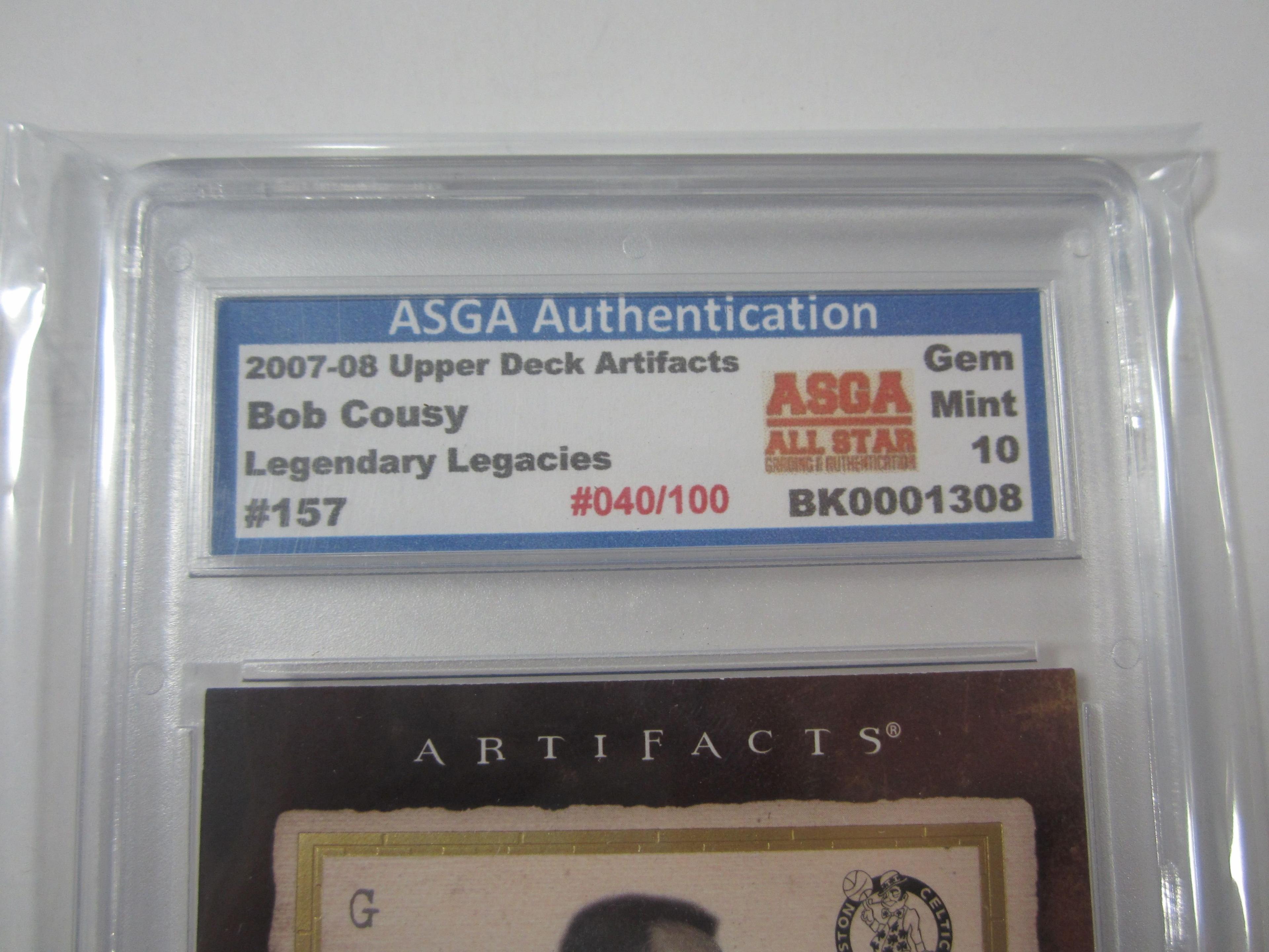 2007-08 ARTIFACTS BOB COUSY CELTICS LEGENDARY LEGACIES 40/100 GEM MINT 10