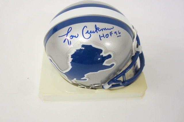Lou Creekmur Detroit Lions signed autographed mini football helmet Certified COA