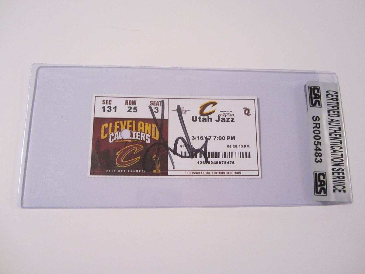 Kevin Love Cleveland Cavaliers signed autographed Game Ticket Certified COA
