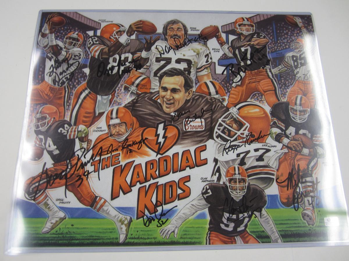Kardiac Kids Cleveland Browns Brian Sipe Ozzie Newsome signed autographed 16x20 Certified COA