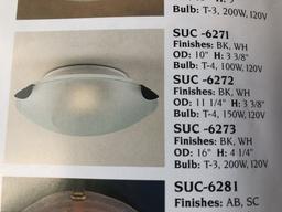 SUC-6272 Sigma Universal /white/black with acid frosted glass/ 4pc