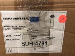 SUH-4781 Sigma Universal /Satin-Black/ Frosted glass/ 1pc / eclipse collection / susp. ChandelierÂ 