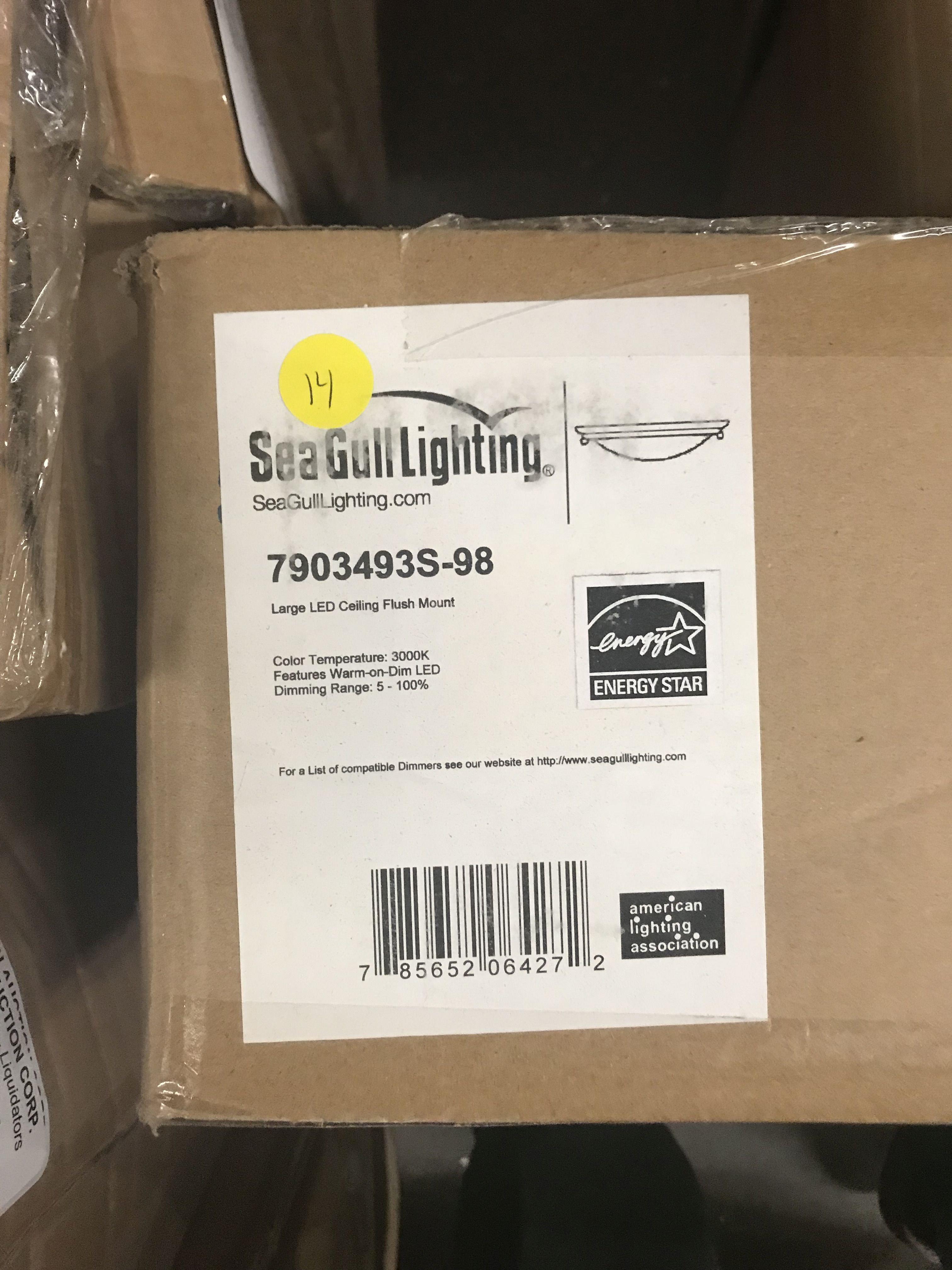 SeaGull Lighting 7903493S-98 - Centra LED Brushed Stainless Flush Mount Ceiling Light.