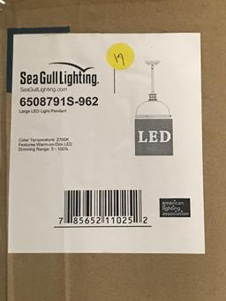 SeaGull Lighting 6508791S-962 - Pratt Street LED Brushed Nickel Pendant Ceiling Light