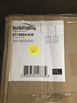 SeaGull Lighting 5115004-839 Perryton 4 Light Blacksmith Hall Foyer Ceiling Light.