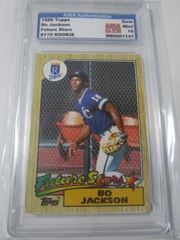 Bo Jackson Kansas City Royals 1987 Topps Future Stars ROOKIE #170 ASGA Graded Gem Mint 10