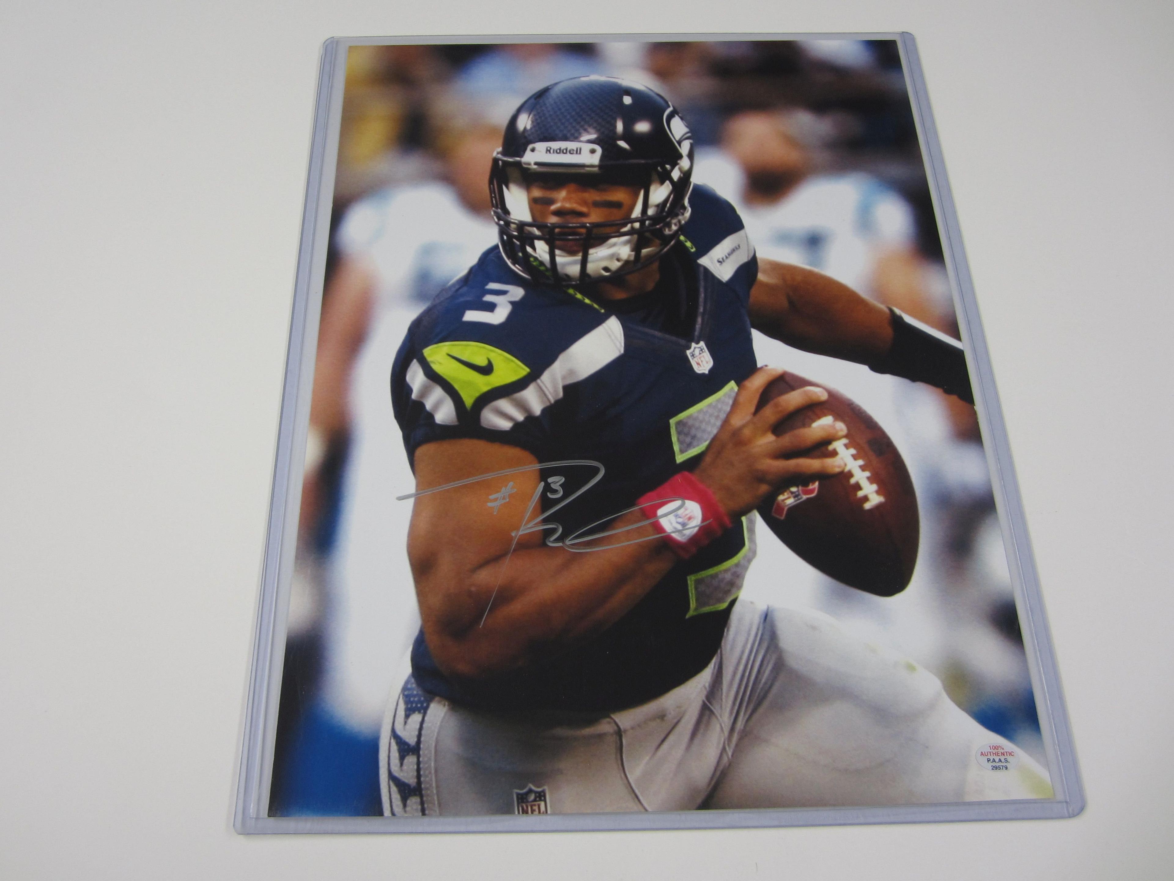 Russell Wilson Seattle Seahawks signed autographed 11x14 color photo Certified COA