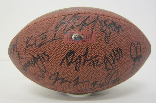 2016 Dallas Cowboys Dak Prescott Ezekiel Elliott TEAM signed autographed brown football Certified CO