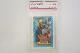 Reggie Jackson Oakland A's 1974 Kelloggs baseball card #20 PSA graded NM-Mint 8