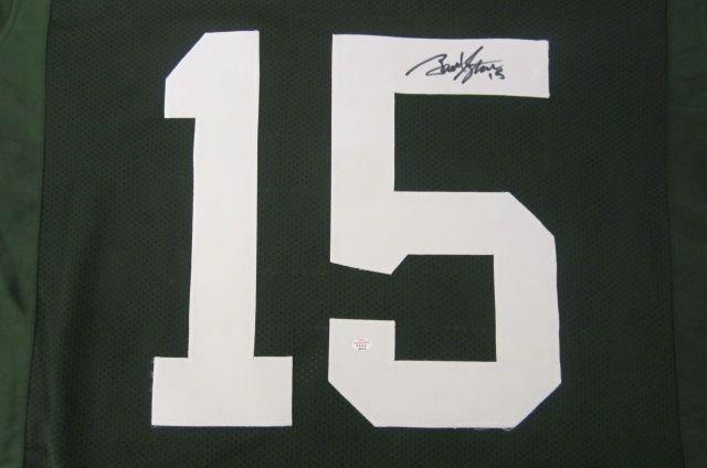 Bart Starr Green Bay Packers signed autographed Green Jersey Certified Coa