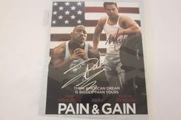 The Rock Mark Wahlberg Pain & Gain Movie signed autographed 8x10 Photo Certified Coa