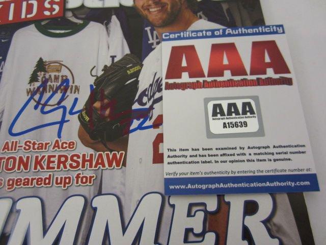 CLAYTON KERSHAW LA Dodgers Signed Autographed Sports Illustrated Kids Magazine Certified CoA