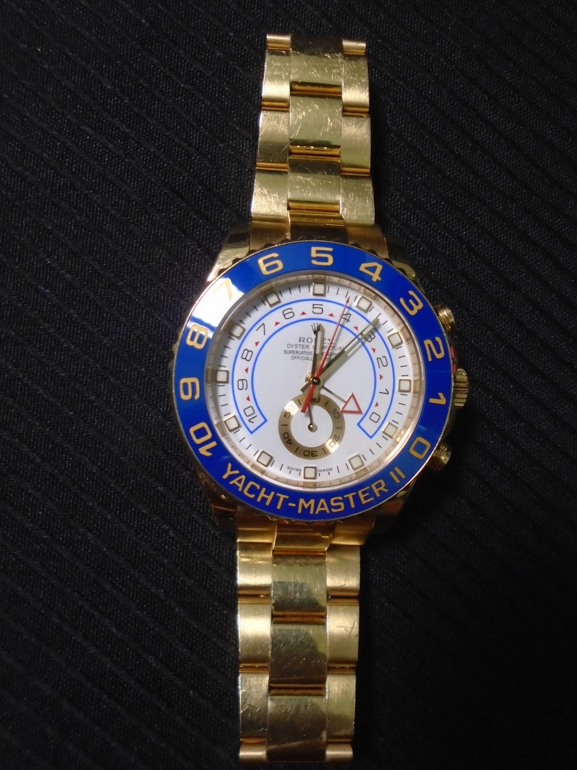 18kt Rolex Yacht Master II, white dial